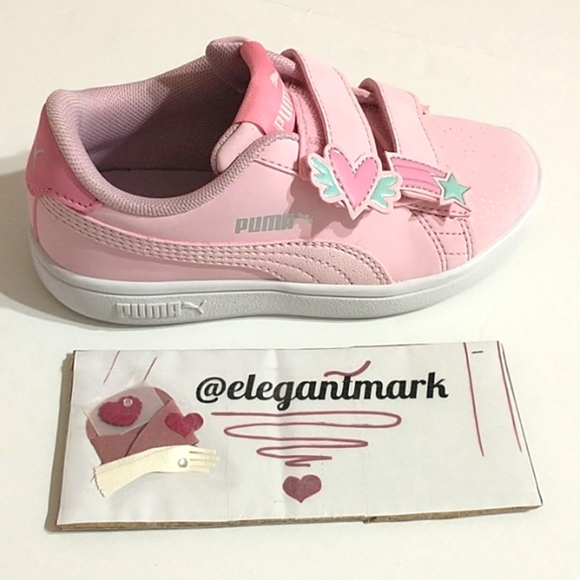 puma smash v2 unicorns pink Toddler shoes Size 11C - Picture 1 of 7
